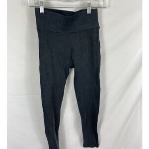 Aerie Offline Texture Ribbed Leggings Washed Black Size Small